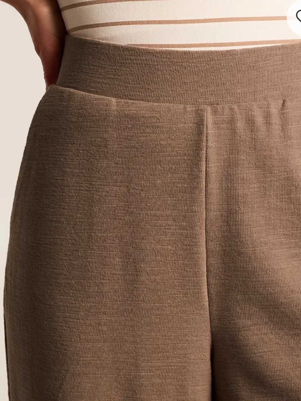 NWT Z Supply Andre Wide Leg Pants Milkshake Brown High Rise Textured Knit XS - Picture 5 of 8